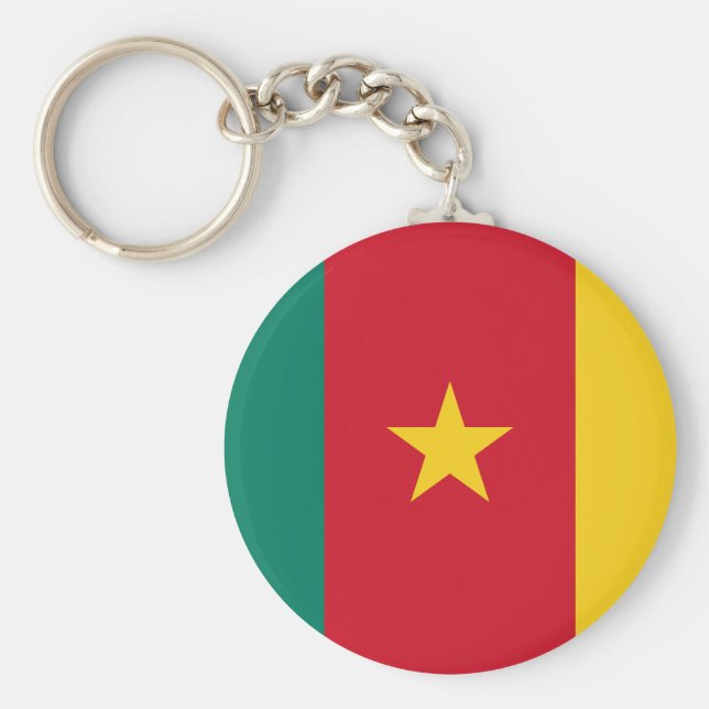 Porte-clés Drapeau du Cameroun (Devant)