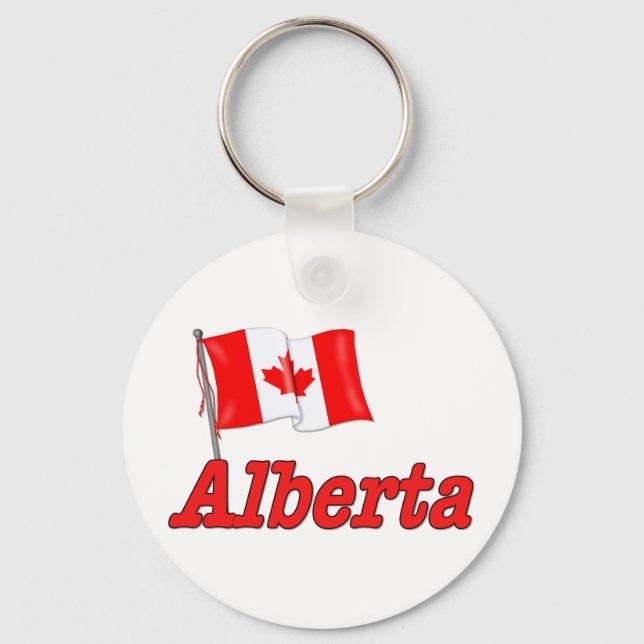 Porte-clés Drapeau du Canada - Alberta (Recto)