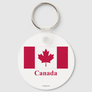 Porte-clés Drapeau du Canada avec le nom