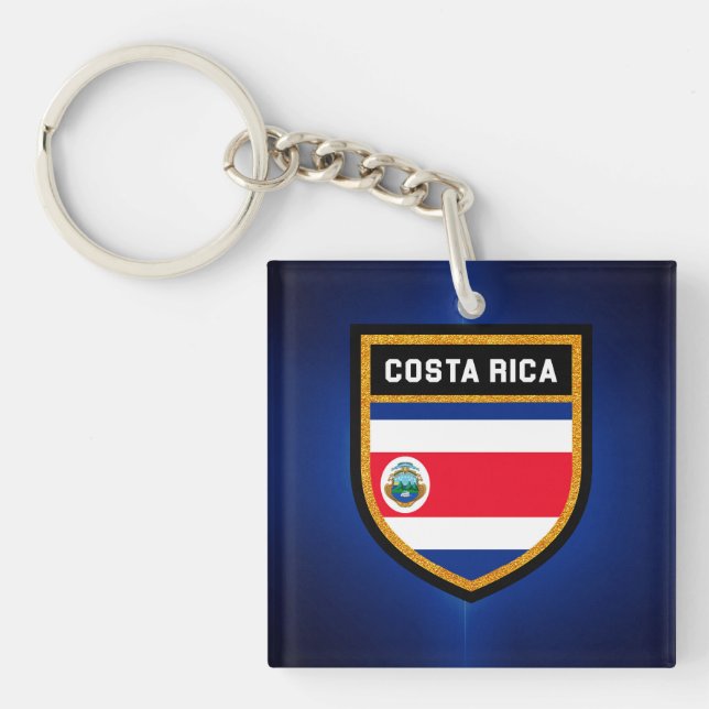 Porte-clés Drapeau du Costa Rica (Devant)