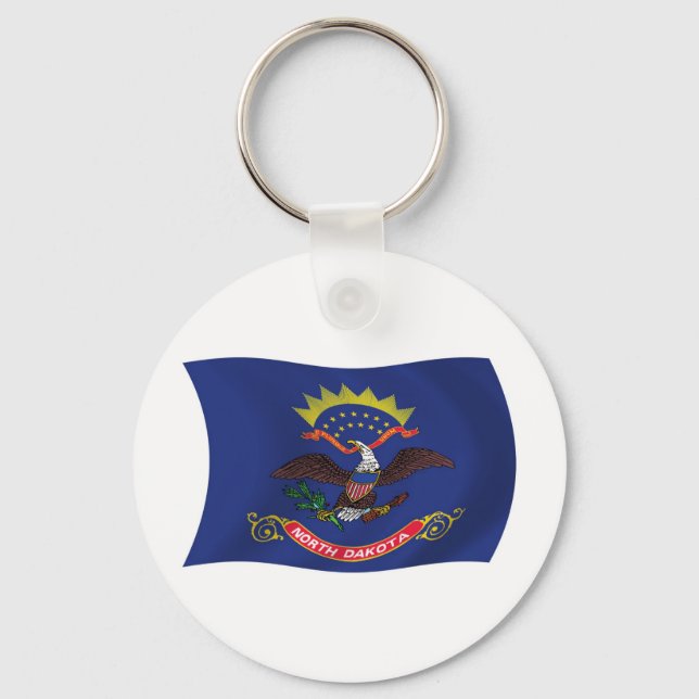 Porte-clés Drapeau du Dakota du Nord (Recto)