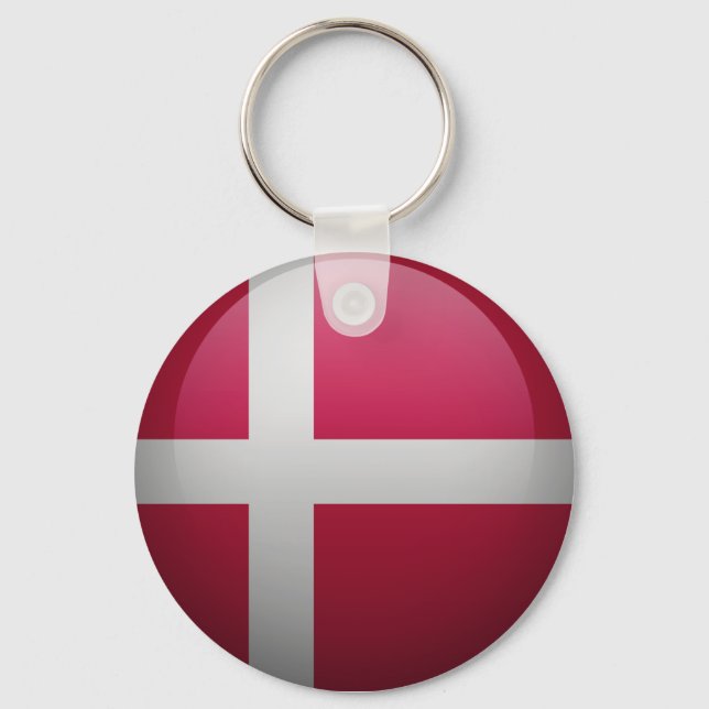 Porte-clés Drapeau du Danemark (Recto)