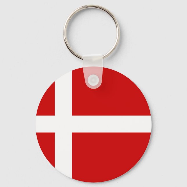 Porte-clés Drapeau du Danemark (Recto)