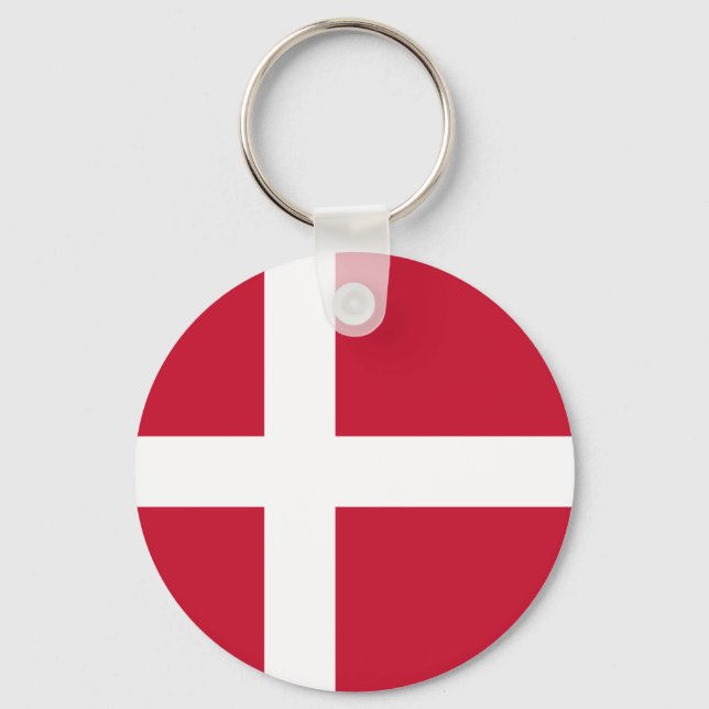 Porte-clés Drapeau du Danemark (Recto)