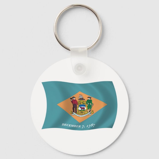 Porte-clés Drapeau du Delaware (Recto)