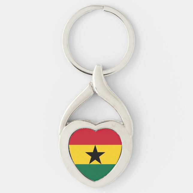Porte-clés Drapeau du Ghana (Devant)