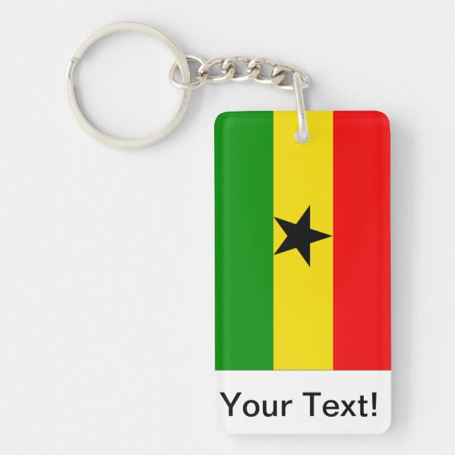Porte-clés Drapeau du Ghana (Devant)