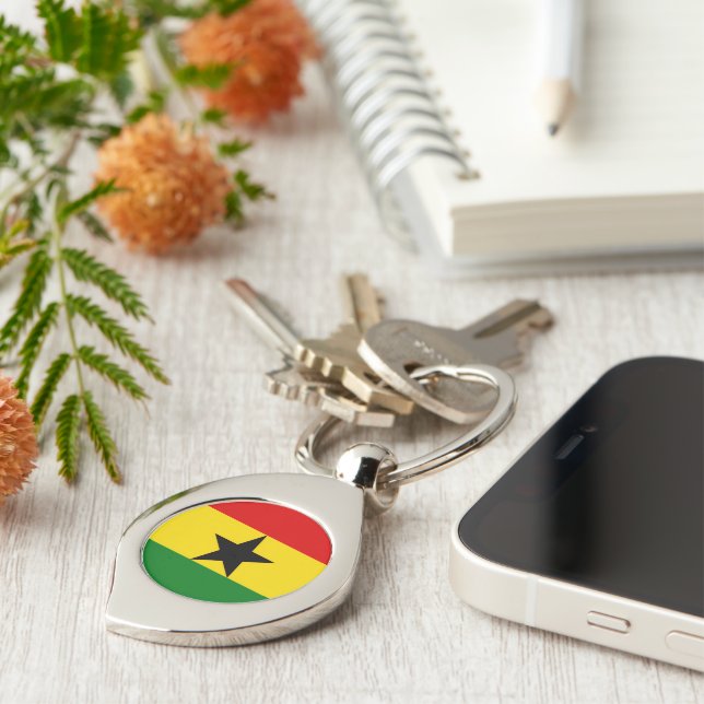 Porte-clés Drapeau du Ghana (Côté )
