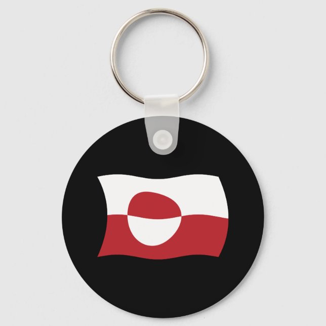 Porte-clés Drapeau du Groenland (Recto)
