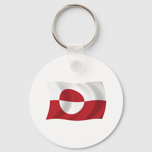 Porte-clés Drapeau du Groenland (Recto)