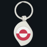 Porte-clés Drapeau du Groenland<br><div class="desc">Drapeau patriotique du Groenland.</div>