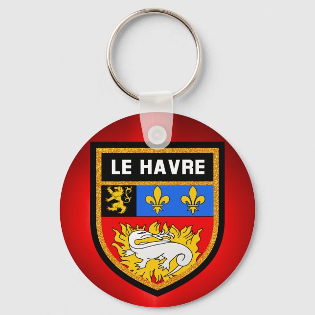 Porte-clés Drapeau du Havre (Recto)