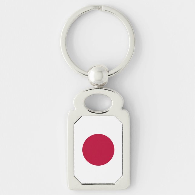 Porte-clés Drapeau du Japon : Hinomaru, Nisshōki, Soleil leva (Devant)