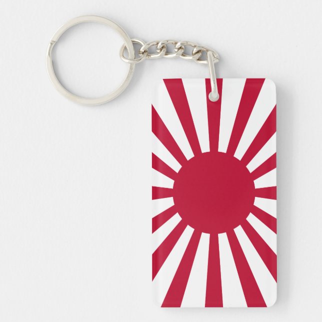 Porte-clés Drapeau du Japon Soleil Levant (Devant)