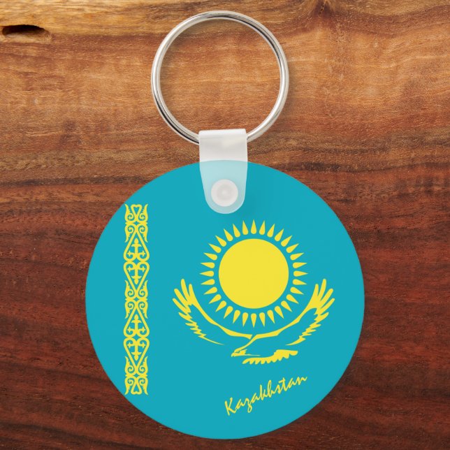 Porte-clés Drapeau du Kazakhstan & patriotes du Kazakhstan /  (Recto)