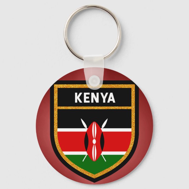 Porte-clés Drapeau du Kenya (Recto)