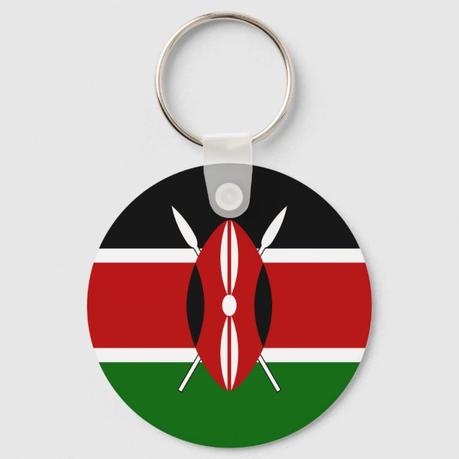 Porte-clés Drapeau du Kenya (Recto)
