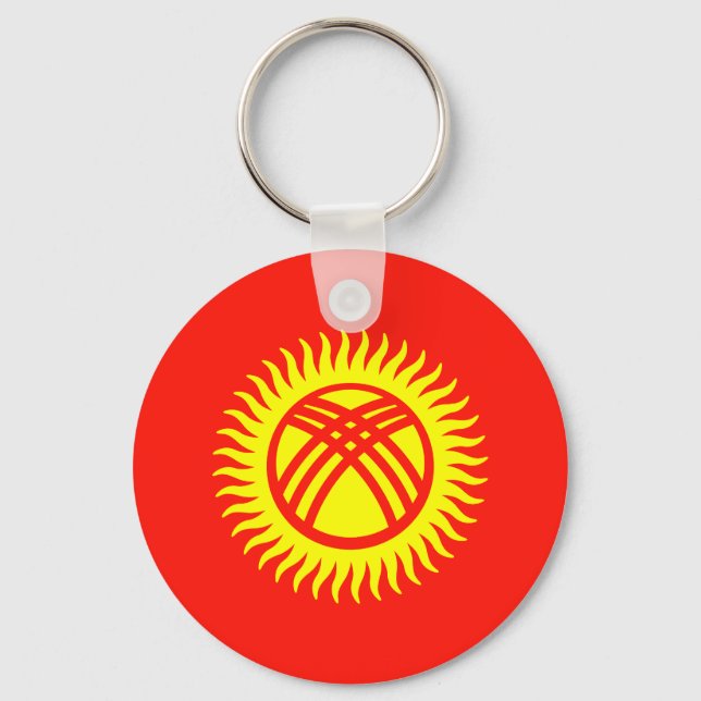 Porte-clés Drapeau du Kirghizistan (Recto)