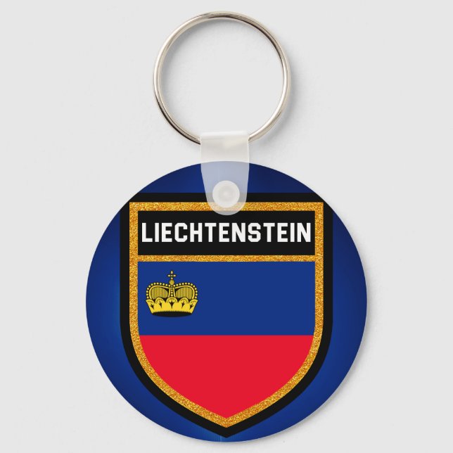 Porte-clés Drapeau du Liechtenstein (Recto)