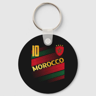 Porte-clés Drapeau du Maroc Amoureux de la fierté marocaine 