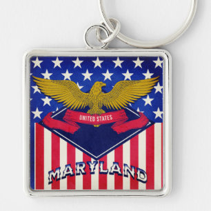 Porte-clés Drapeau du Maryland USA