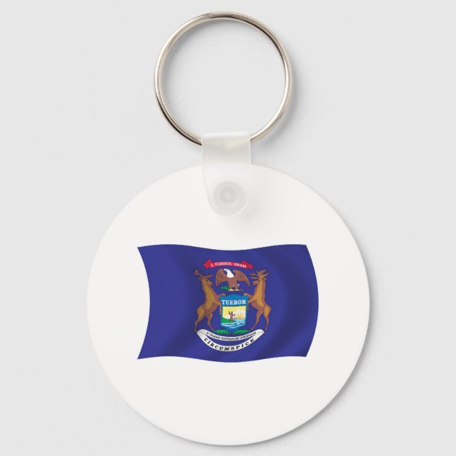 Porte-clés Drapeau du Michigan (Recto)