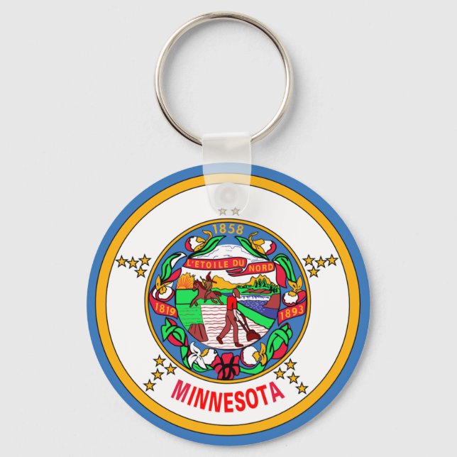 Porte-clés Drapeau du Minnesota (Recto)