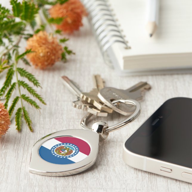 Porte-clés Drapeau du Missouri États-Unis (Côté )