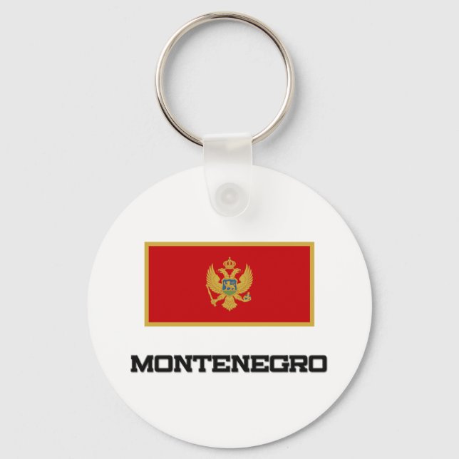 Porte-clés Drapeau du Monténégro (Recto)