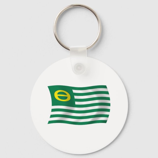 Porte-clés Drapeau du Mouvement Écologique (Recto)