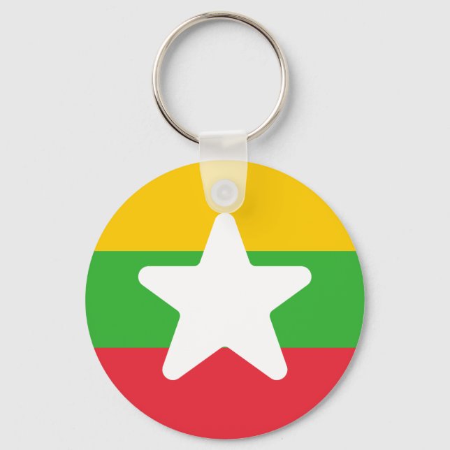 Porte-clés Drapeau du Myanmar (Recto)