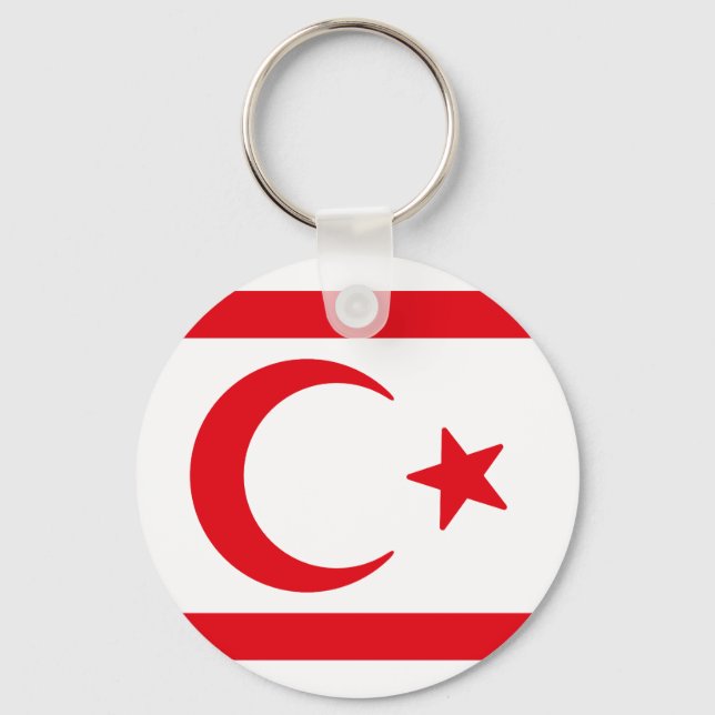Porte-clés Drapeau du nord de Chypre (Recto)