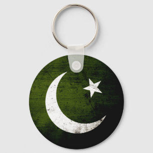 Porte-clés Drapeau du Pakistan Black Grunge
