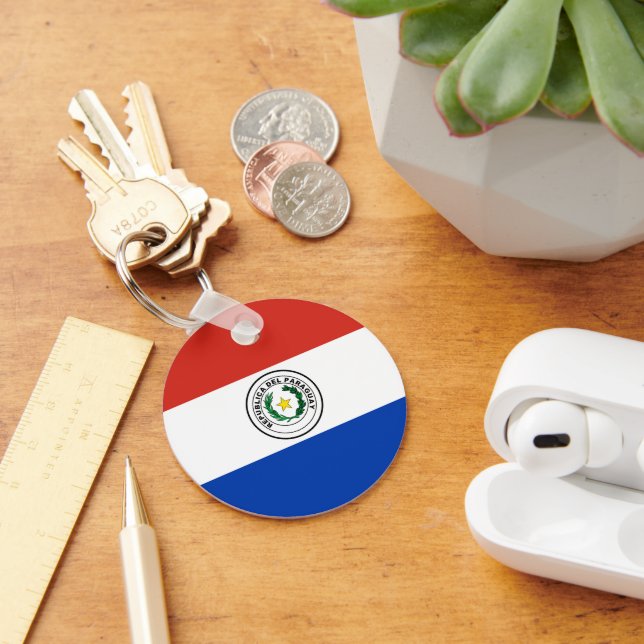 Porte-clés Drapeau du Paraguay (Bureau)