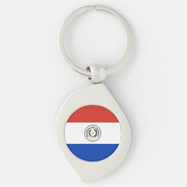 Porte-clés Drapeau du Paraguay (Devant)