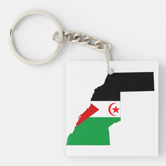 Porte-clés drapeau du pays du sahara occidental symbole de la (Devant)