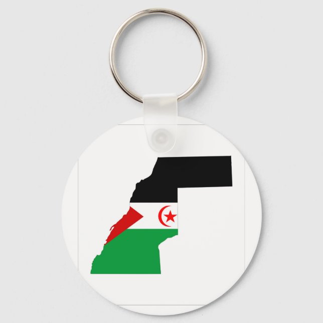 Porte-clés drapeau du pays du sahara occidental symbole de la (Recto)