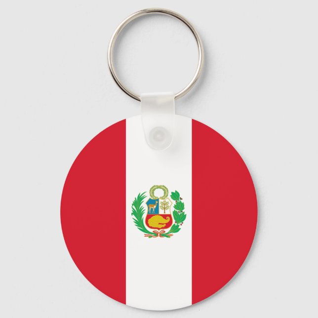 Porte-clés Drapeau du Pérou (Recto)