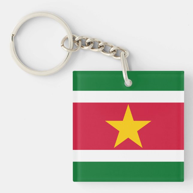 Porte-clés Drapeau du Porte - clé du Suriname (Devant)