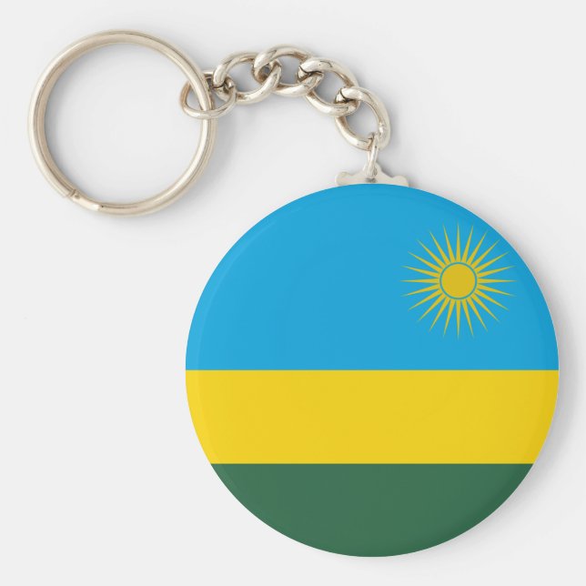 Porte-clés Drapeau du Rwanda (Devant)