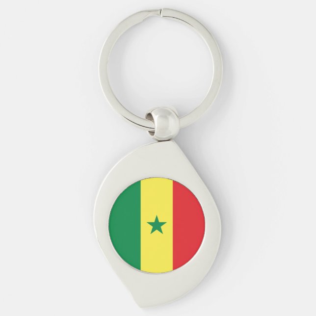 Porte-clés Drapeau du Sénégal (Devant)