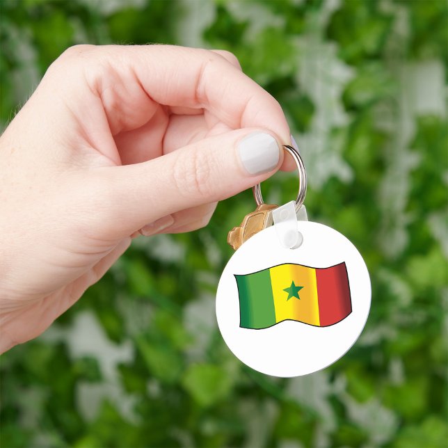 Porte-clés Drapeau du Sénégal Fierté sénégalaise Vert Jaune R (Créateur téléchargé)