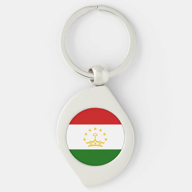 Porte-clés Drapeau du Tadjikistan (Devant)