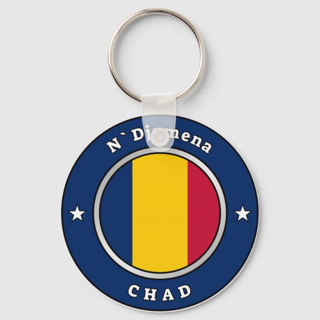 Porte-clés Drapeau Du Tchad (Recto)