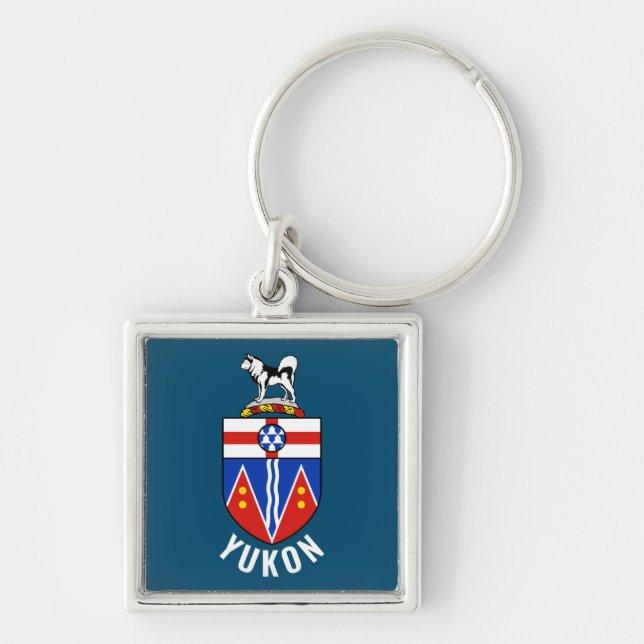Porte-clés Drapeau du territoire du Yukon - Canada (Devant)