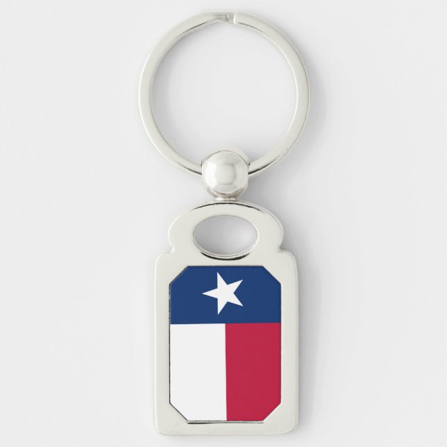 Porte-clés Drapeau du Texas : Longhorns, l'État de l'étoile s (Devant)