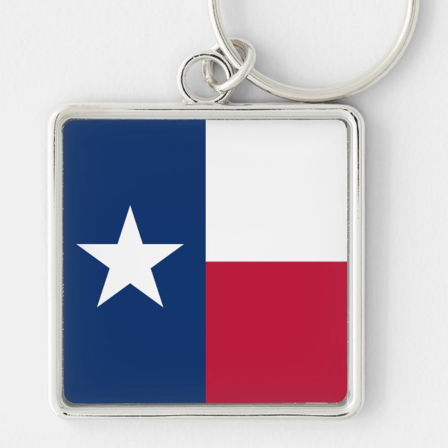 Porte-clés Drapeau du Texas : Longhorns, L'étoile solitaire d (Devant)