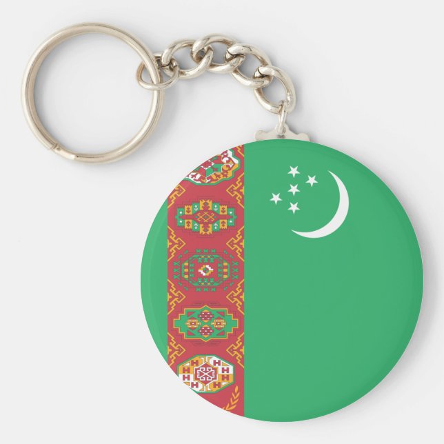 Porte-clés Drapeau du Turkménistan (Devant)