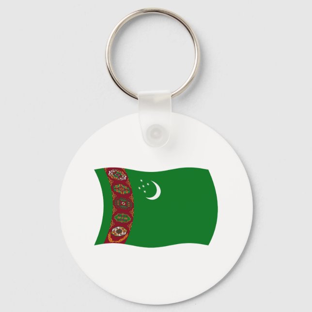Porte-clés Drapeau du Turkménistan (Recto)