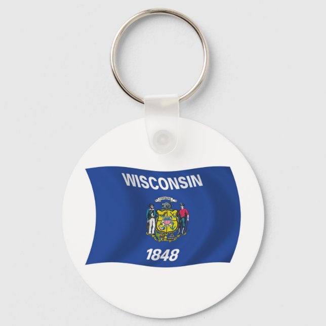 Porte-clés Drapeau du Wisconsin (Recto)
